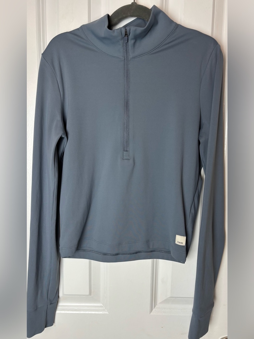 Vuori Women XS Blue Gray Performance Qtr Zip Pullover Athleisure Long Sleeve - Picture 3 of 10